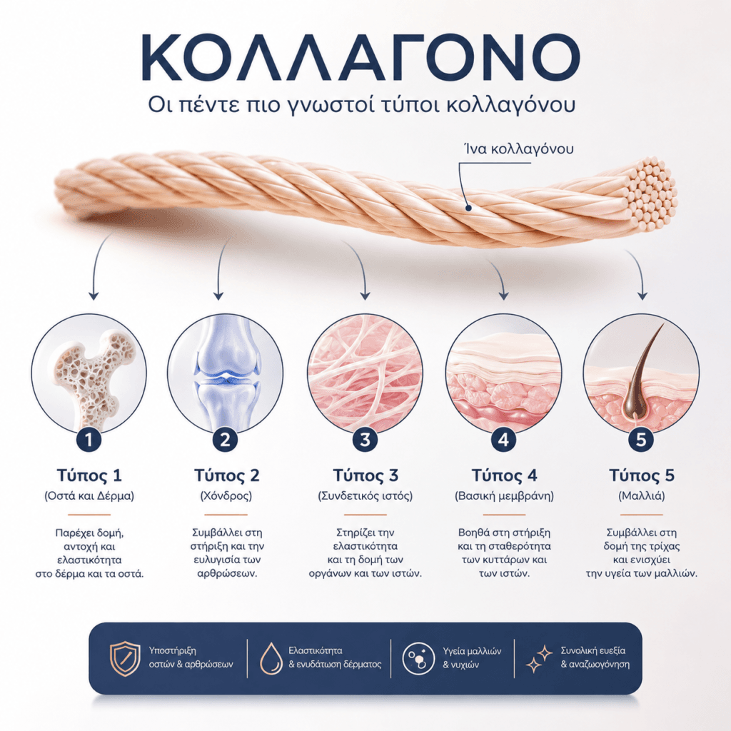 Collagen Powder Blend με Υαλουρονικό Οξύ για Δέρμα, Μαλλιά, Νύχια & Κινητικότητα Αρθρώσεων